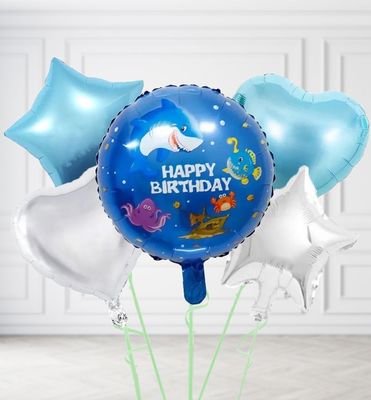 Happy Birthday Sea Creatures Balloons