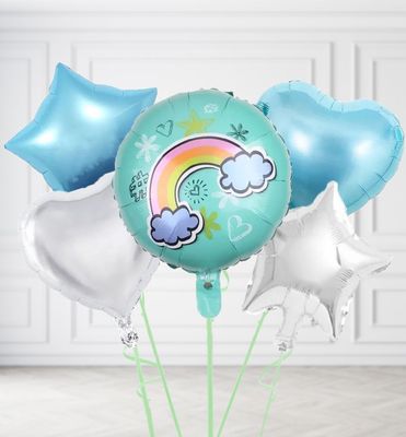 Teal Rainbow Balloons Teal Rainbow Balloons