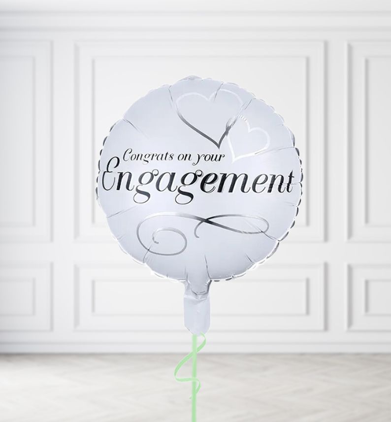 White Engagement Balloons