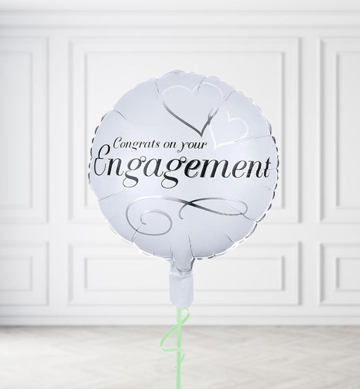 White Engagement Balloons