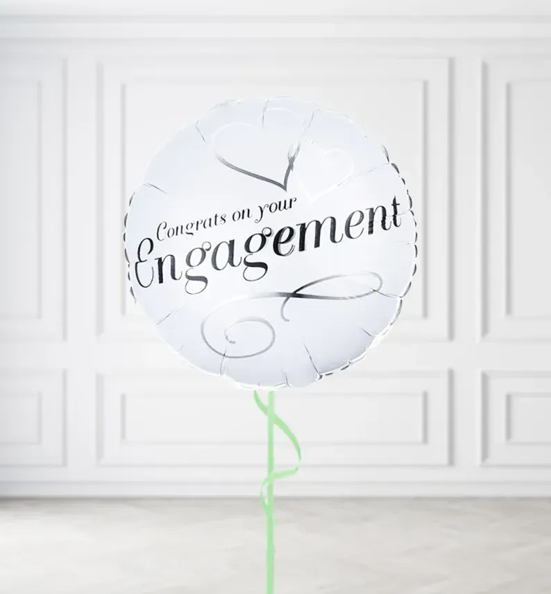 White Engagement Balloons, Build a Helium Filled Bunch: No Extras