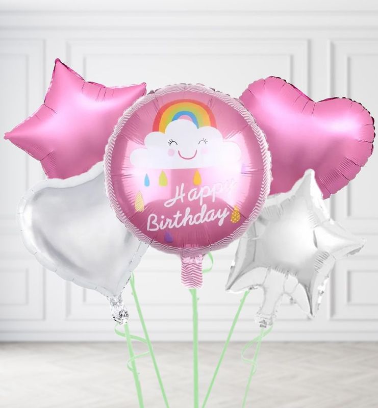 Pink Cloud Happy Birthday Balloons Pink Cloud Happy Birthday Balloons