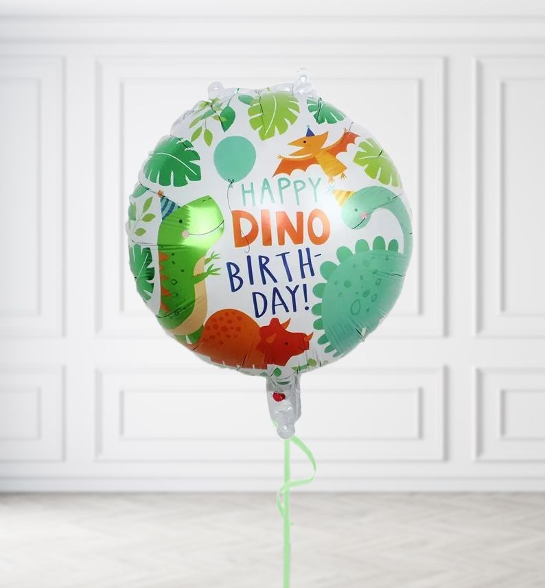 Dino Happy Birthday Balloons, Build a Helium Filled Bunch: No Extras, Build a Bouquet: No Extras