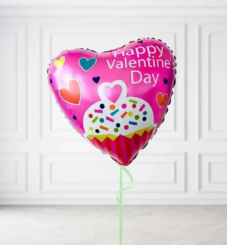 Pink Cake Happy Valentines Day Balloons Pink Cake Happy Valentines Day Balloons, Build a Helium Filled Bunch: No Extras
