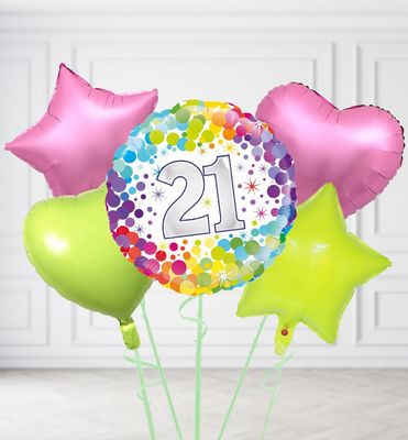Happy 21st Birthday Confetti Balloons Happy 21st Birthday Confetti Balloons
