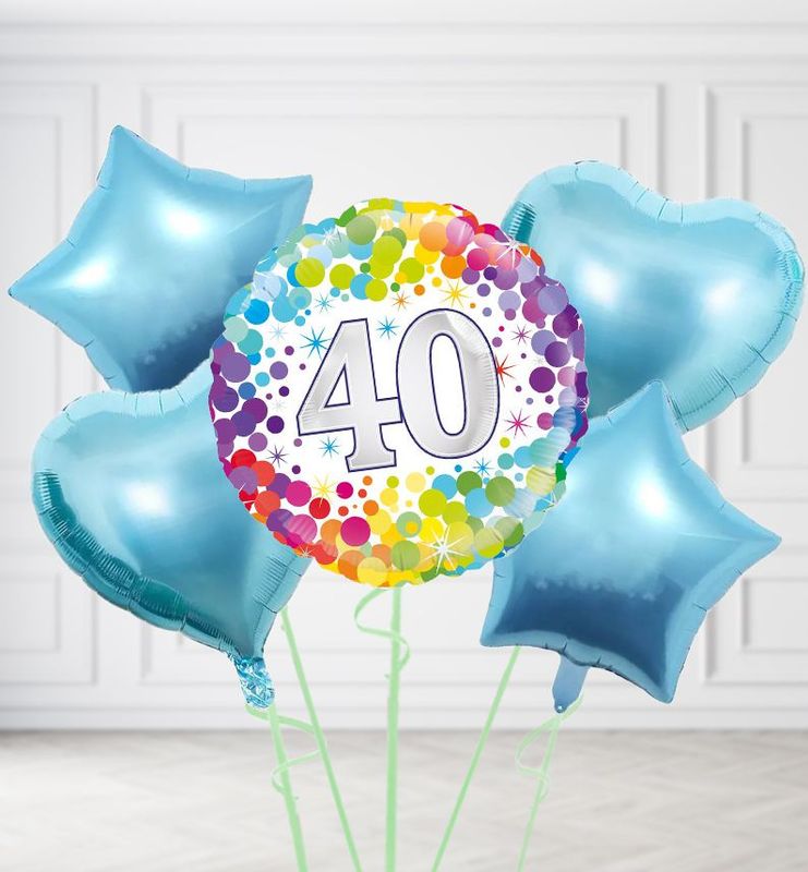 Happy 40th Birthday Confetti Balloons Happy 40th Birthday Confetti Balloons