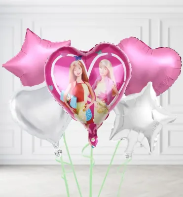 Barbie Heart Balloons Barbie Heart Balloons