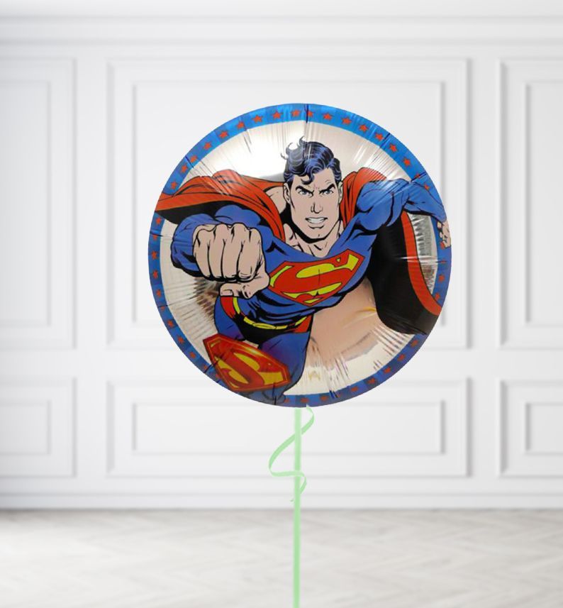 Superman Round Balloons, Build a Helium Filled Bunch: No Extras, Build a Bouquet: No Extras