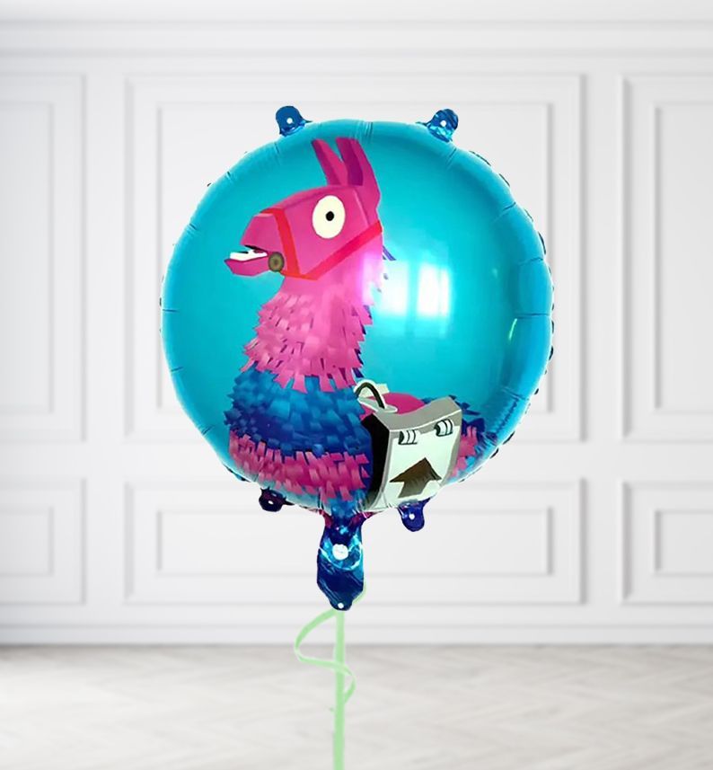 Fortnite Llama Round Balloons, Build a Helium Filled Bunch: No Extras, Build a Bouquet: No Extras