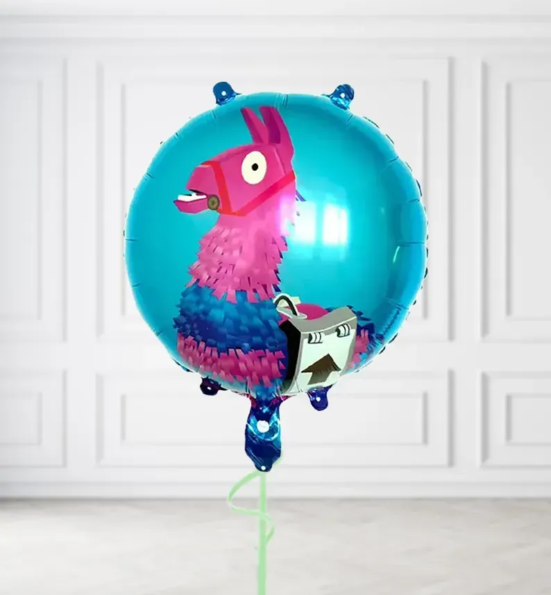 Fortnite Llama Round Balloons Fortnite Llama Round Balloons, Build a Helium Filled Bunch: No Extras, Build a Bouquet: No Extras
