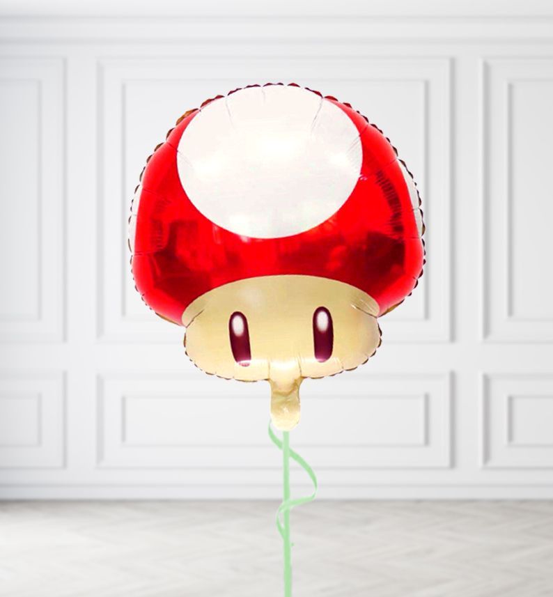 Super Mario Mushroom Balloons Super Mario Mushroom Balloons, Build a Helium Filled Bunch: No Extras, Build a Bouquet: No Extras