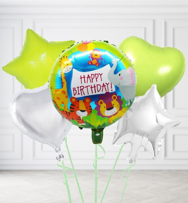 Happy Jungle Birthday Balloons Happy Jungle Birthday Balloons