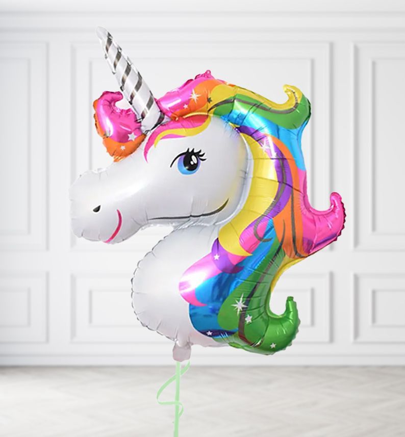 Unicorn Head Balloons, Build a Helium Filled Bunch: No Extras, Build a Bouquet: No Extras