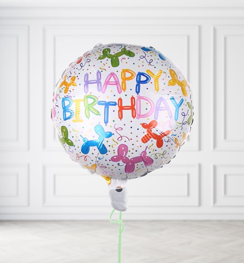 Happy Birthday Balloon Dogs Balloons, Build a Helium Filled Bunch: No Extras, Build a Bouquet: No Extras