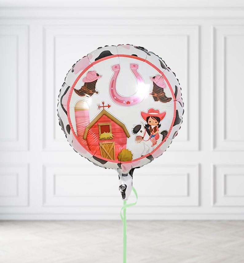 Cowgirl Round Balloons Cowgirl Round Balloons, Build a Helium Filled Bunch: No Extras, Build a Bouquet: No Extras
