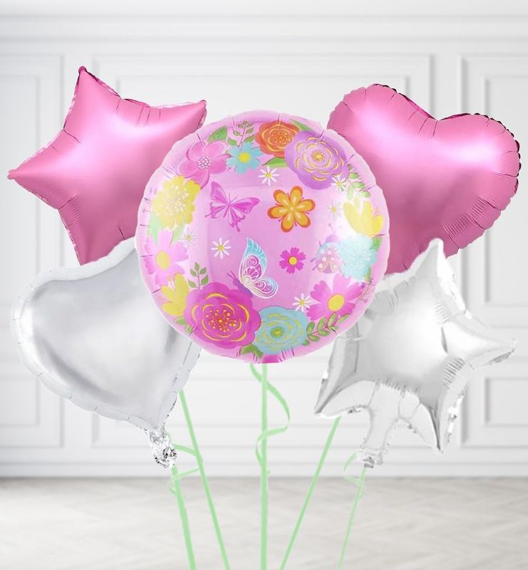 Butterfly and Flowers Balloon