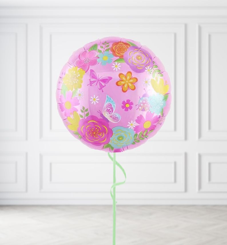 Butterfly and Flowers Balloon, Build a Helium Filled Bunch: No Extras, Build a Bouquet: No Extras