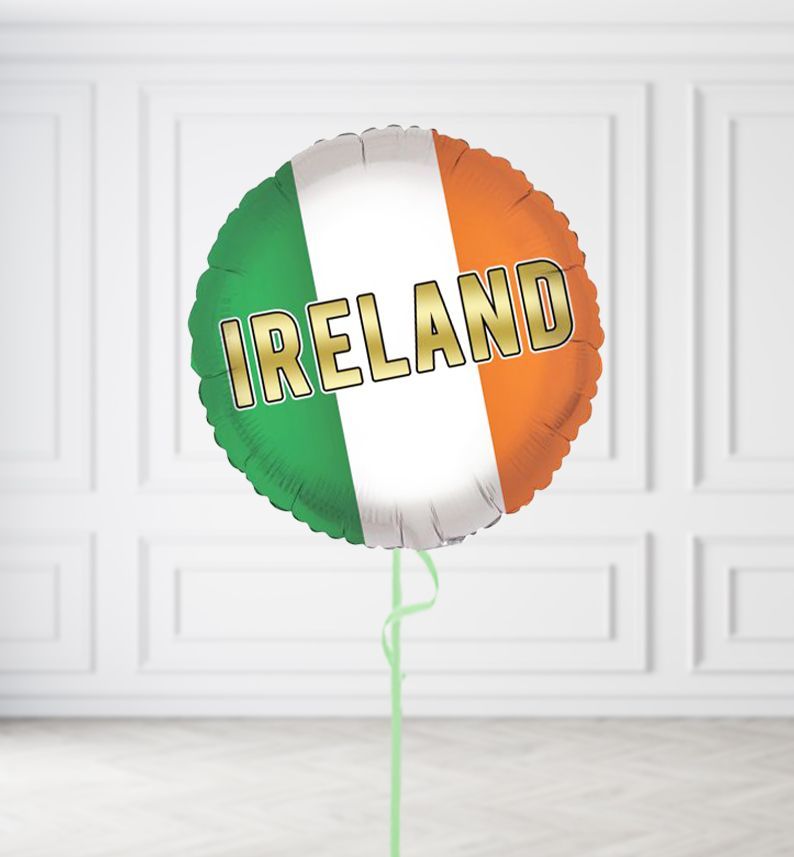 Ireland Flag Balloons, Build a Helium Filled Bunch: No Extras, Build a Bouquet: No Extras