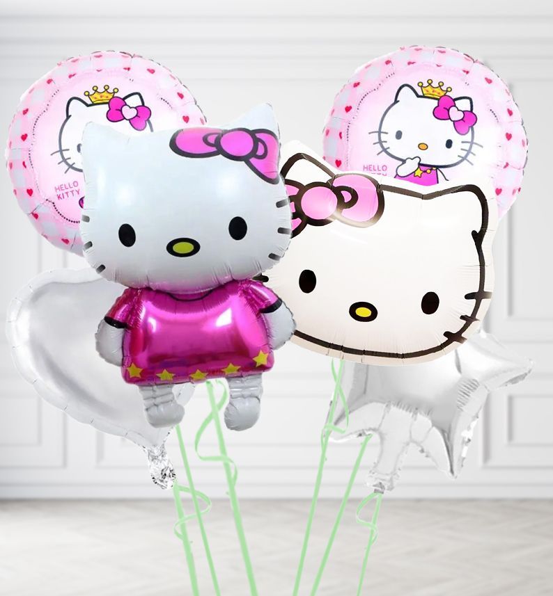 Hello Kitty Pink Collection Balloons, Colour Theme: Silver