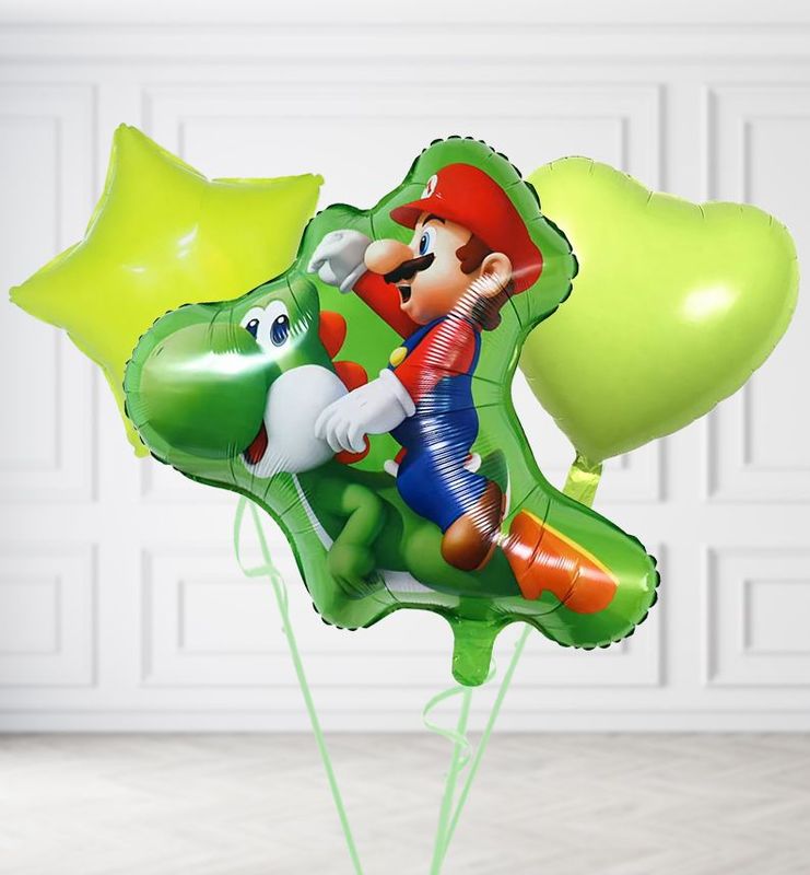 Super Mario with Yoshi Balloons