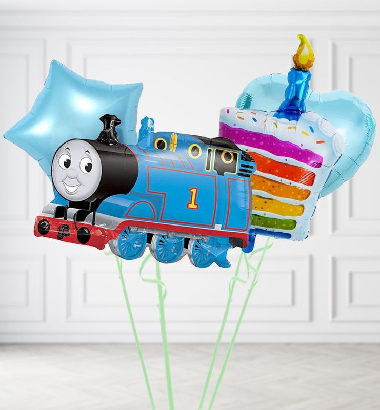 Thomas the Tank Birthday Cake Duo Balloons
