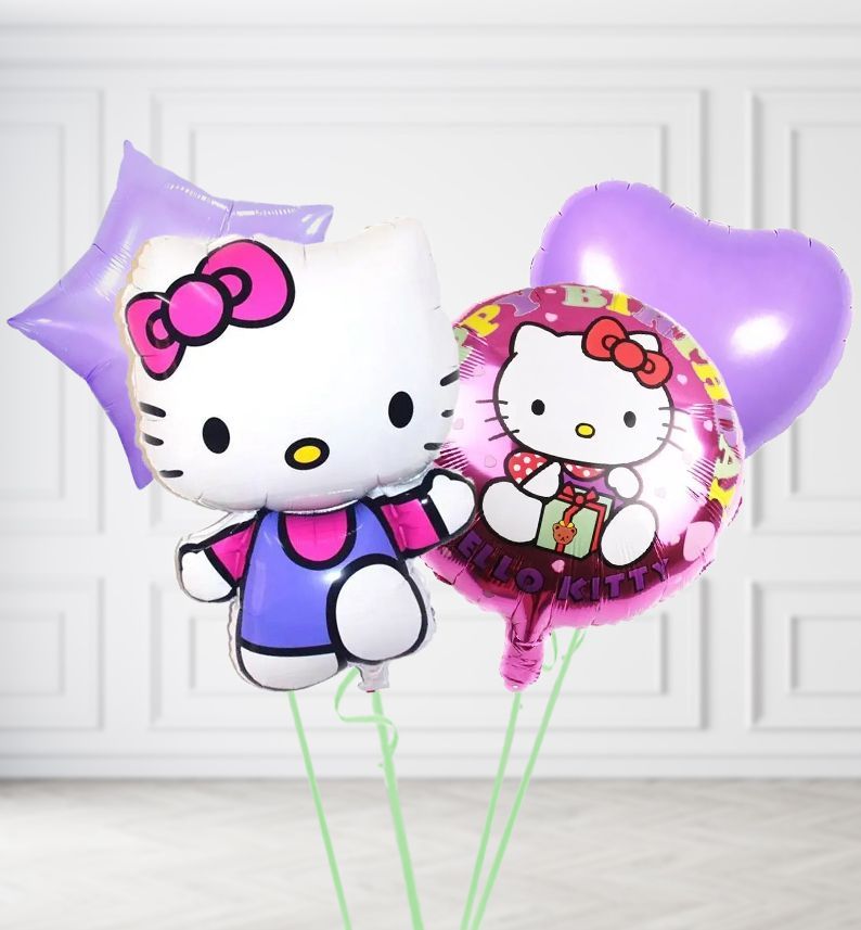 Purple Hello Kitty Duo Balloons Purple Hello Kitty Duo Balloons