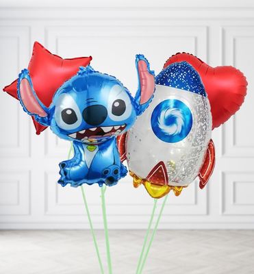 Stitch and Rocket Duo Balloons