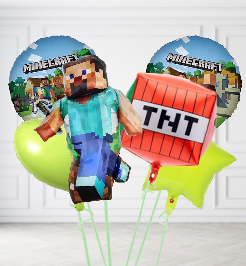 Minecraft Collection Balloons, Colour Theme: Green