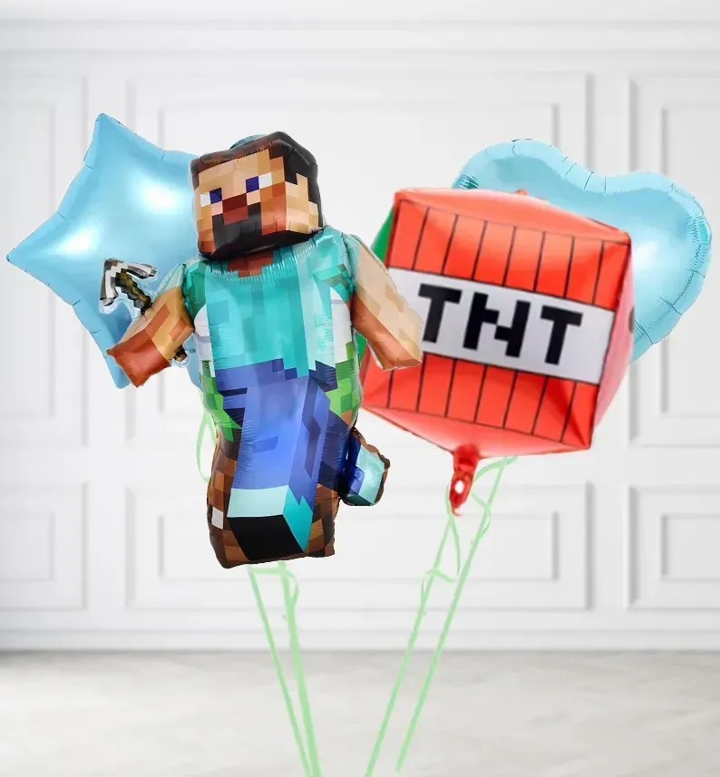 Minecraft Steve & TNT Duo Balloons Minecraft Steve & TNT Duo Balloons