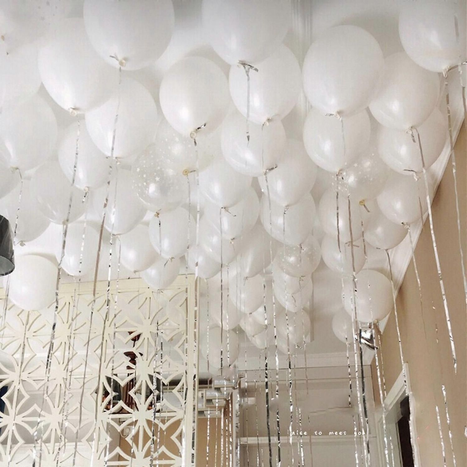 CORPORATE & PARTY CEILING Balloons, Colour Theme: White