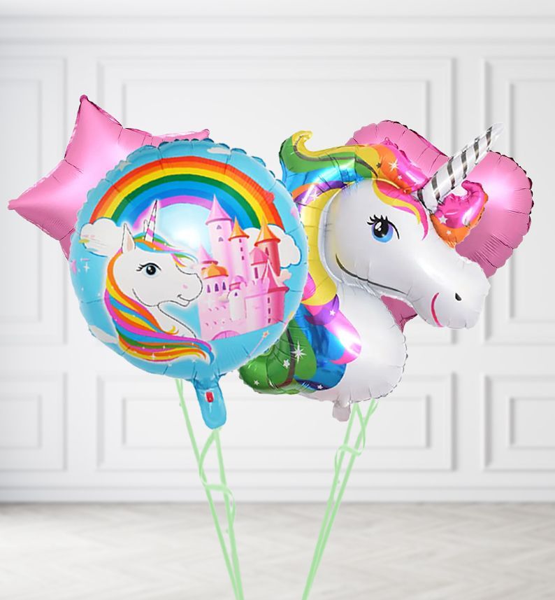 Unicorn Rainbow Duo Balloons, Colour Theme: Match with Centrepiece