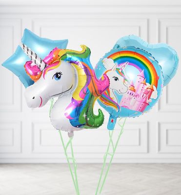 Unicorn Head Rainbow Duo Balloons