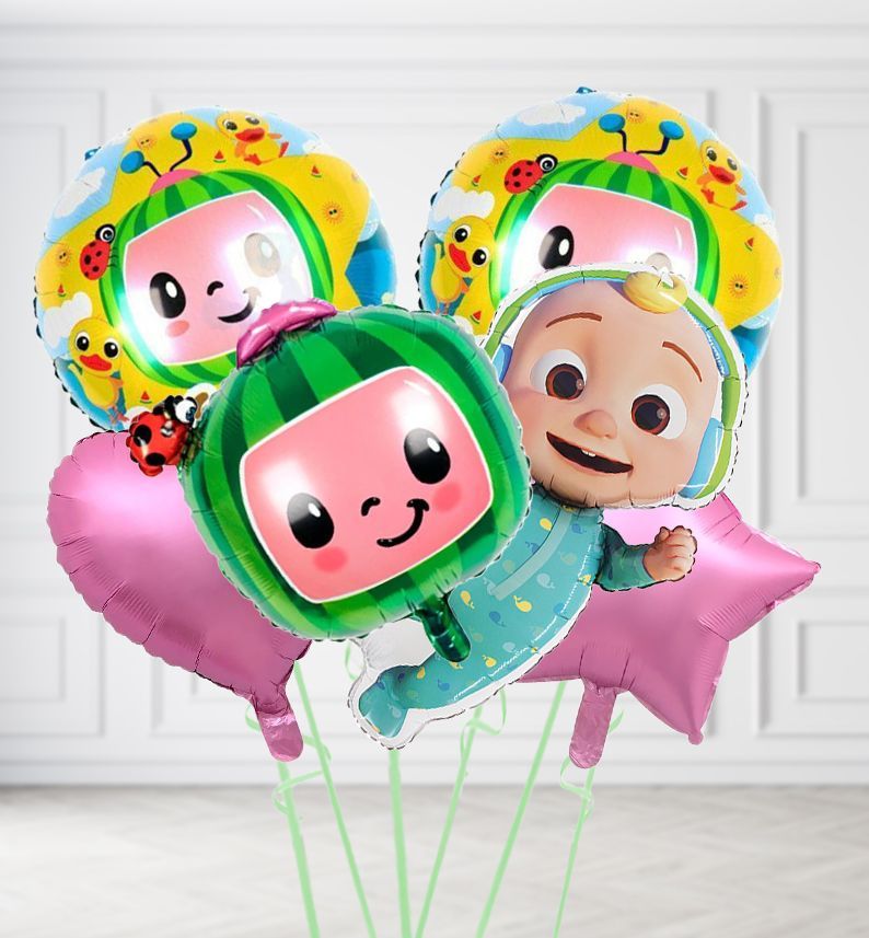 Cocomelon Collection Balloons, Colour Theme: Pink
