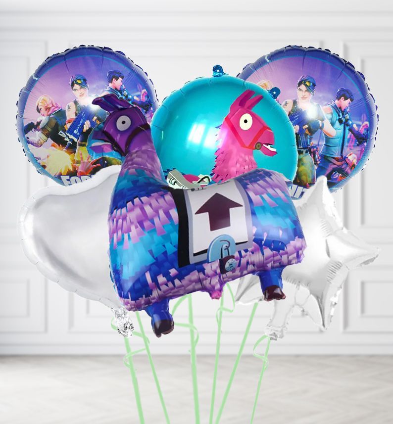 Fortnite Collection Balloons, Colour Theme: Silver