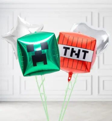 Minecraft Creeper and TNT Duo Balloons Minecraft Creeper and TNT Duo Balloons