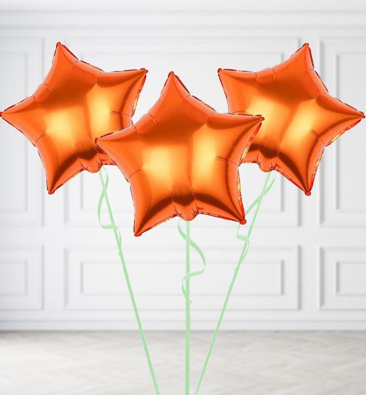 Orange Star Balloon Bunches