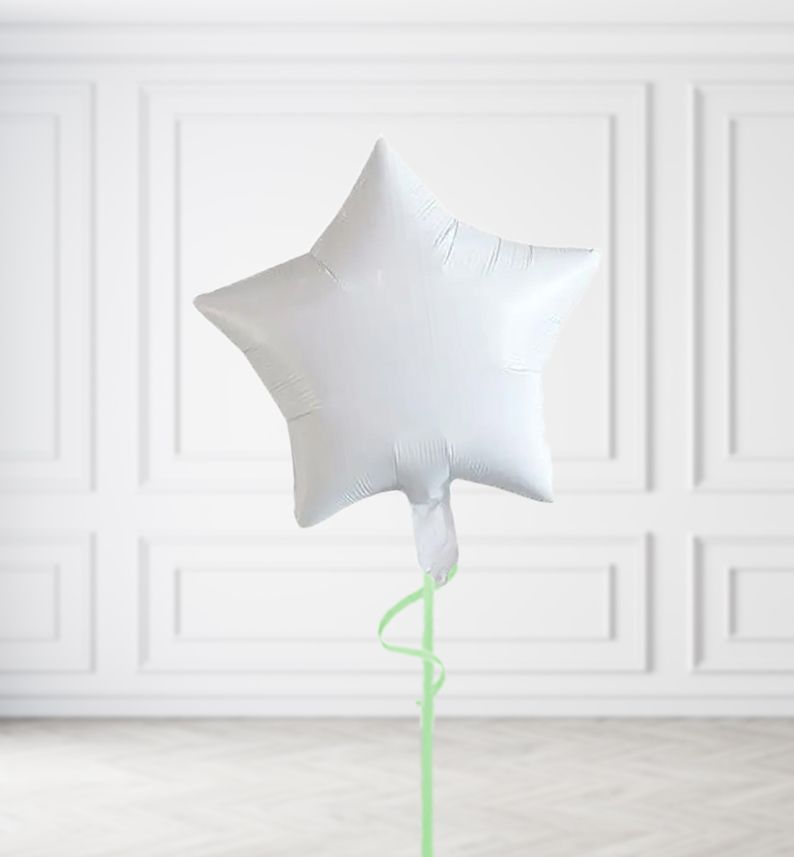 White Star Balloon Bunches, Build a Helium Filled Bunch: Single Balloon