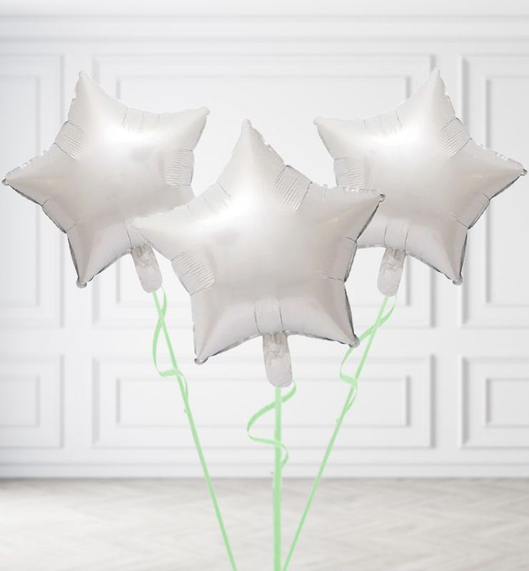 Grey Star Balloon Bunches