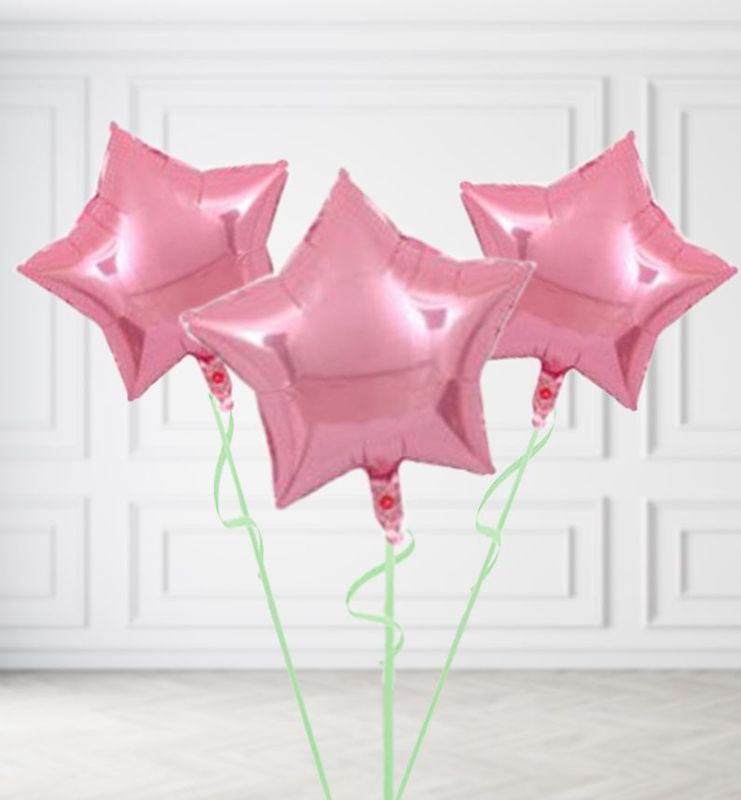 Baby Pink Star Balloon Bunches Baby Pink Star Balloon Bunches