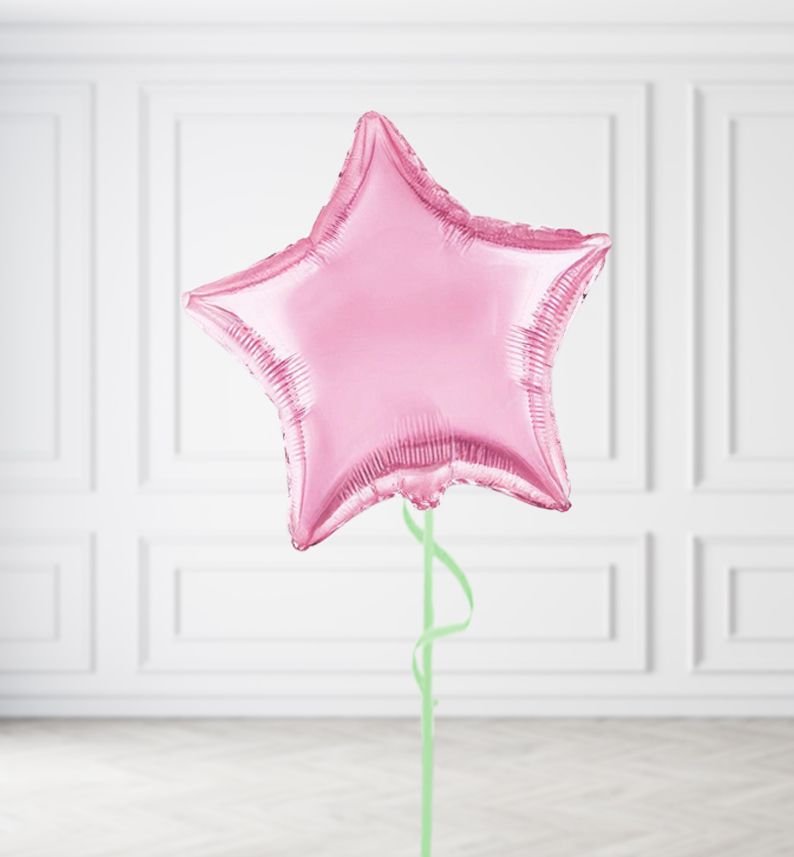 Baby Pink Star Balloon Bunches Baby Pink Star Balloon Bunches, Build a Helium Filled Bunch: Single Balloon