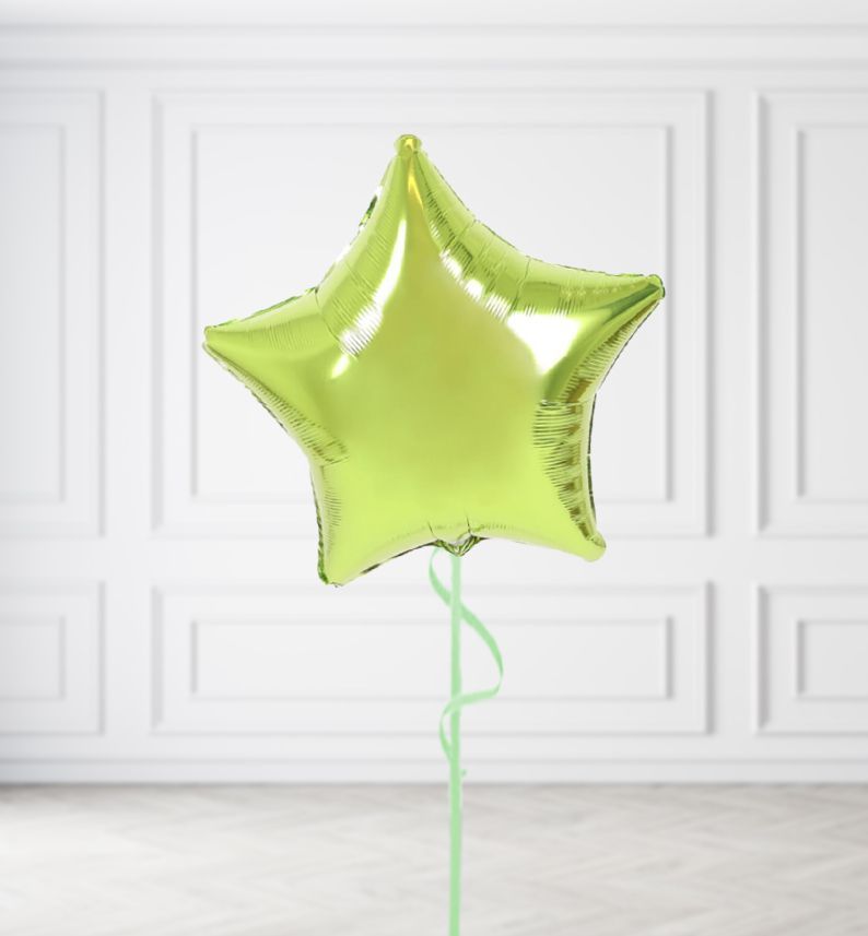 Green Star Balloon Bunches, Build a Helium Filled Bunch: Single Balloon