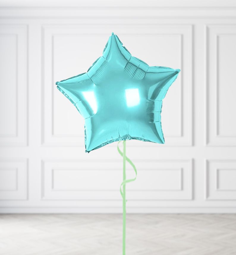 Teal Star Balloon Bunches Teal Star Balloon Bunches, Build a Helium Filled Bunch: Single Balloon