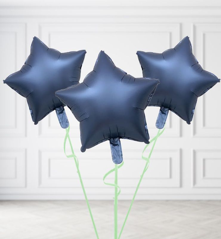 Navy Star Balloon Bunches