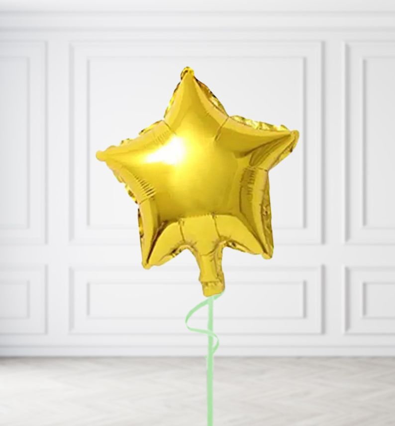 Gold Star Balloon Bunches, Build a Helium Filled Bunch: Single Balloon