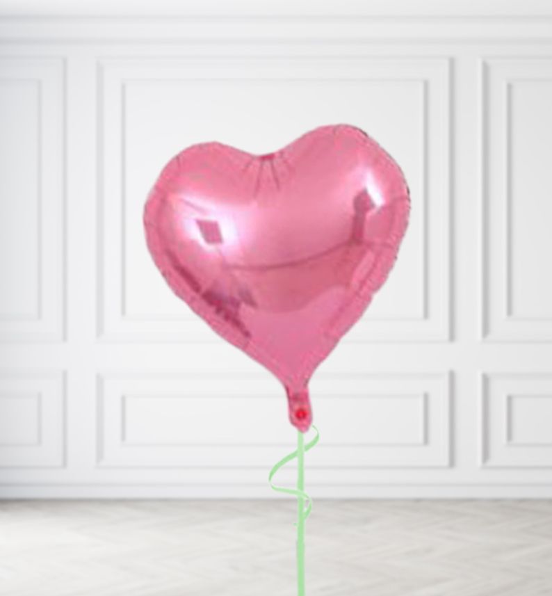 Baby Pink Heart Balloon Bunches, Build a Helium Filled Bunch: Single Balloon
