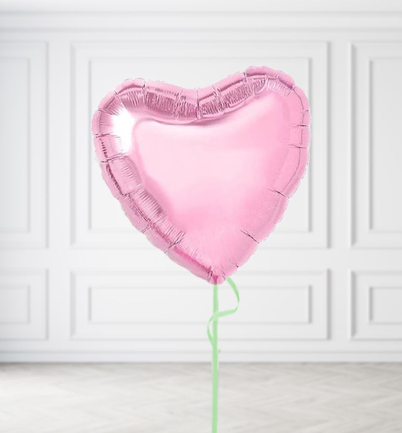 Baby Pink Heart Balloon Bunches Baby Pink Heart Balloon Bunches, Build a Helium Filled Bunch: Single Balloon