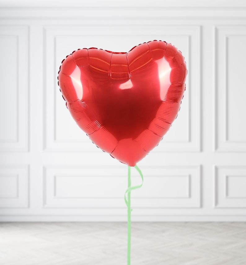 Red Heart Balloon Bunches, Build a Helium Filled Bunch: Single Balloon