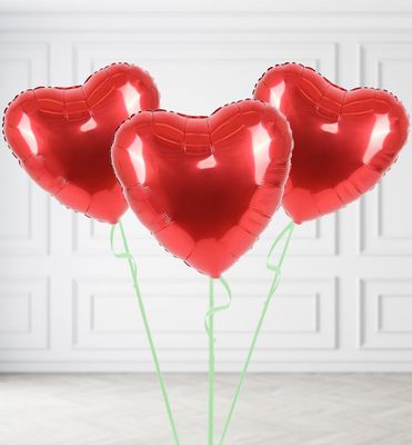 Red Heart Balloon Bunches