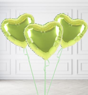Green Heart Balloon Bunches Green Heart Balloon Bunches
