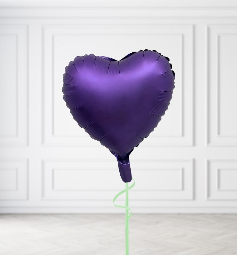 Purple Heart Balloon Bunches, Build a Helium Filled Bunch: Single Balloon